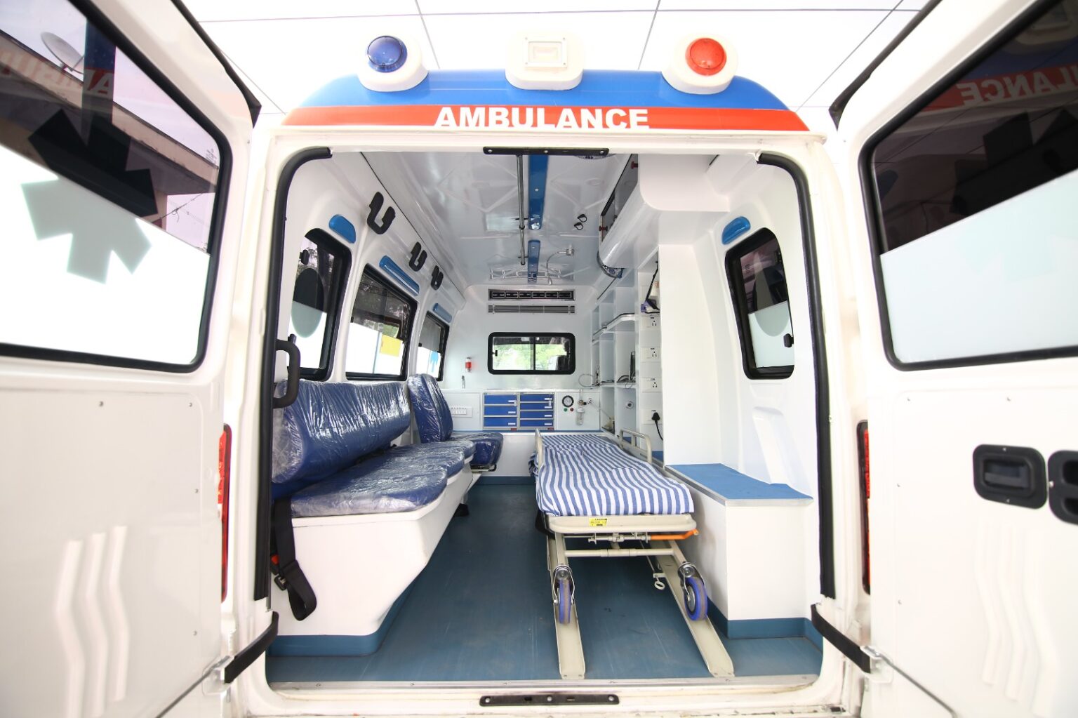 Emergency care corridor at Krishna Hospital, Palayamkottai, Tirunelveli
