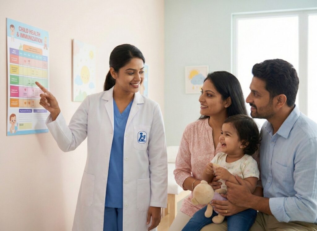Child care and immunisation centre at Krishna Hospital, Tirunelveli