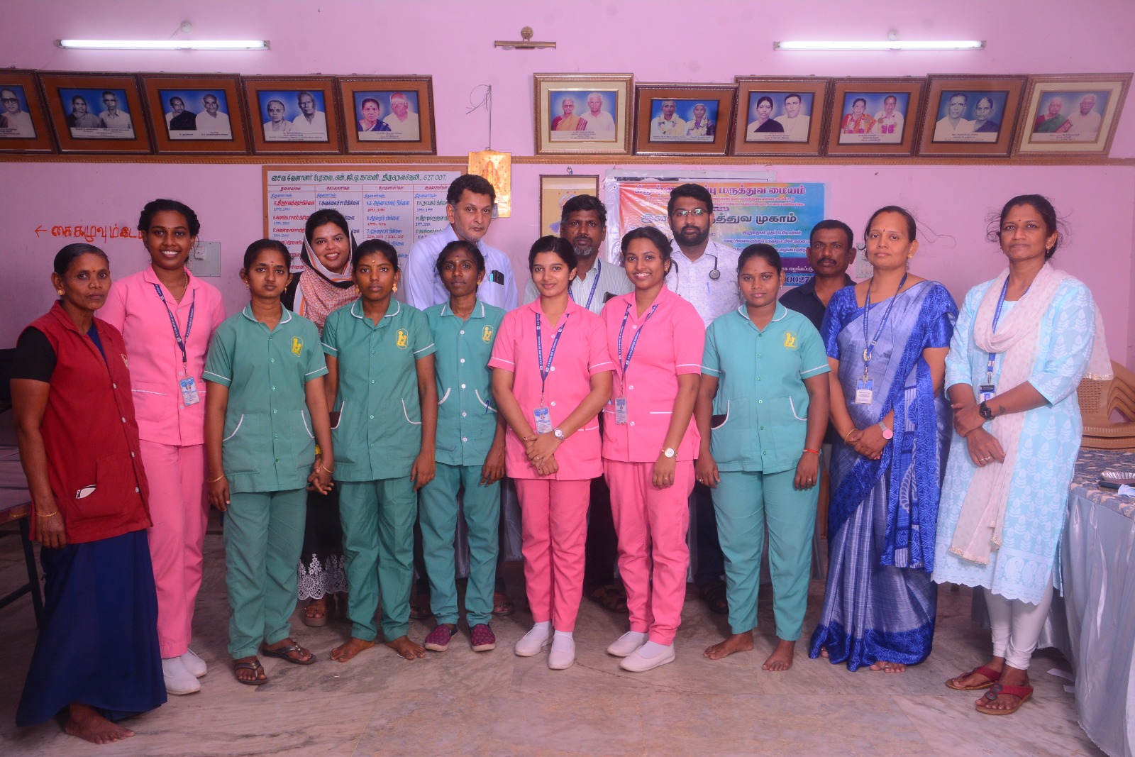 Krishna Hospital team members standing together in Tirunelveli