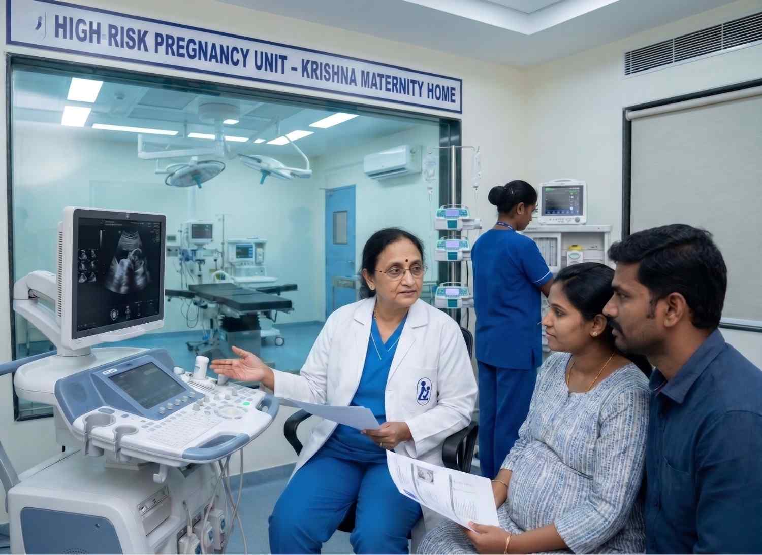 Maternity and infertility clinic consultation at Krishna Hospital, Tirunelveli